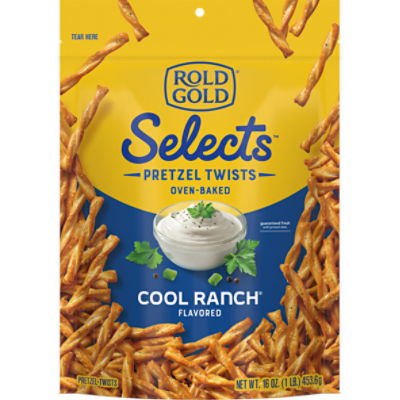 Rold Gold Selects Pretzels Twists Oven Baked, Cool Ranch Flavored, 16 Oz