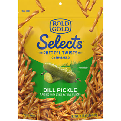 Rold Gold Selects Pretzels Twists Oven Baked, Dill Pickle, 16 Oz