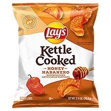 Lay's Kettle Cooked Potato Chips Honey Habanero 2 1/2 Oz, 2.5 Ounce