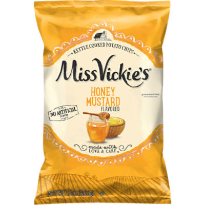 Miss Vickie's Kettle Cooked Potato Chips, Honey Mustard Flavored, 8 Oz