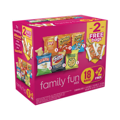 Frito Lay Snacks, Family Fun Mix Variety, 18 5/8 Oz, 20 Count