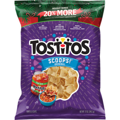 Tostitos Scoops! Bonus Tortilla Chips Original 12 Oz