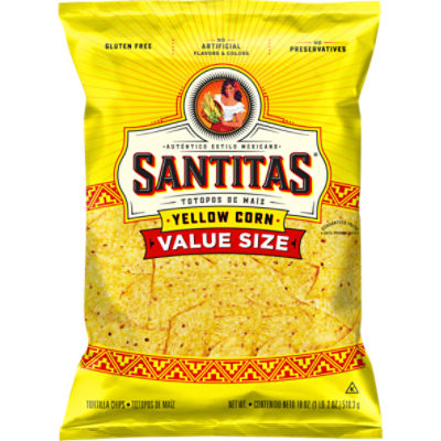 Santitas Tortilla Chips Yellow Corn 18 Oz