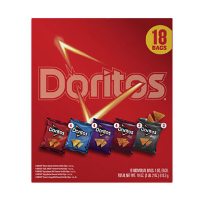 Doritos Tortilla Chips Variety Pack 1 Oz, 18 Count