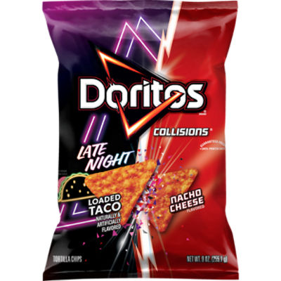 Doritos Tortilla Chips Taco & Nacho Cheese 9 Oz