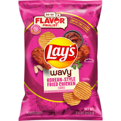 Lay's Potato Chips Korean Style Fried Chicken Flavored 7 1/2 Oz