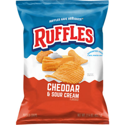 Ruffles Potato Chips Cheddar & Sour Cream Flavored 2 1/4 Oz