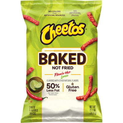 Cheetos Baked Cheese Flavored Snacks Flamin' Hot Limon 2 1/2 Oz
