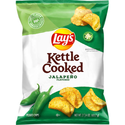 Lay's Kettle Cooked Potato Chips Jalapeno Flavored 2 1/4 Oz