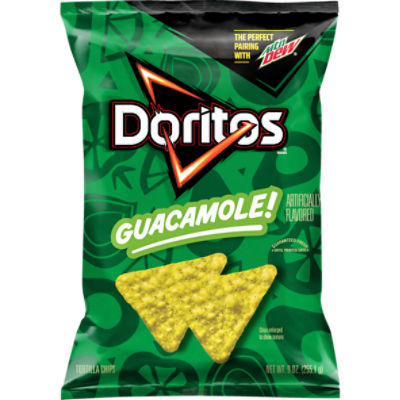 Doritos Tortilla Chips Guacamole Artificially Flavored 9 Oz