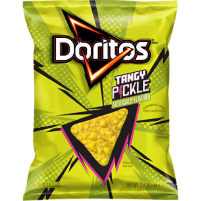 Doritos Tortilla Chips Tangy Pickle Artificially Flavored 2 5/8 Oz