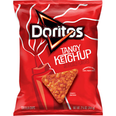 Doritos Tortilla Chips Tangy Ketchup Artificially Flavored 2 5/8 Oz