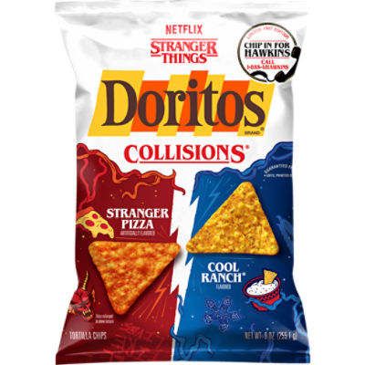 Doritos Collisions Tortilla Chips Stranger Pizza & Cool Ranch 9 Oz