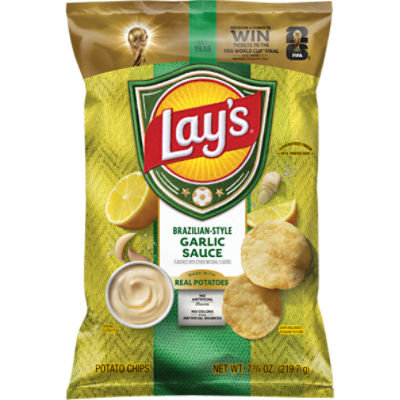 Lay's Potato Chips Brazilian Style Garlic Sauce, 7 3/4 Oz