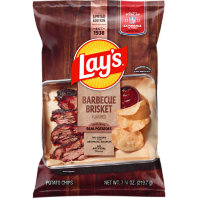 Lay's Potato Chips Barbeque Brisket Flavored 7 3/4 Oz