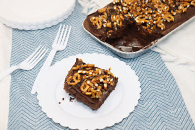 Salted Caramel Pretzel Oblong Brownie