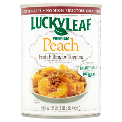 Lucky Leaf Premium Peach Fruit Filling or Topping, 21 oz The Fresh Grocer