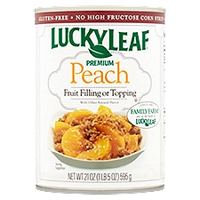 Lucky Leaf Premium Peach Fruit Filling or Topping, 21 oz