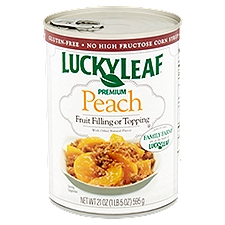 Lucky Leaf Fruit Filling or Topping, Premium Peach, 21 Ounce