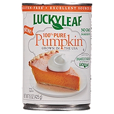 Lucky Leaf 100% Pure Pumpkin, 15 oz, 15 Ounce