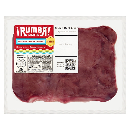 Rumba Meats Beef Fresh Sliced Beef Liver, 1 pound
