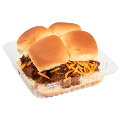 4 Pack BBQ Beef Pull Apart Sliders - Sold Cold