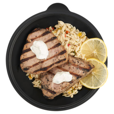 Seared Tuna Steak W/ Lemon Orzo & Tzatziki ‐ Sold Cold