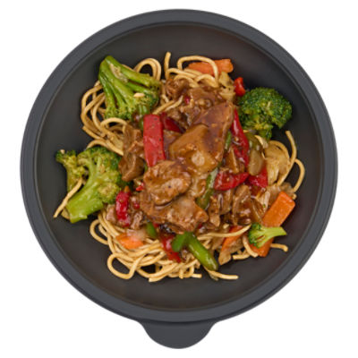 Store Prepared Black Pepper Steak and Lo Mein Bowl - Sold Cold