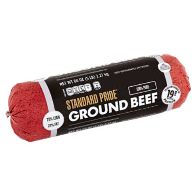 Standard Pride 100 Pure Ground Beef, 80 oz Price Rite