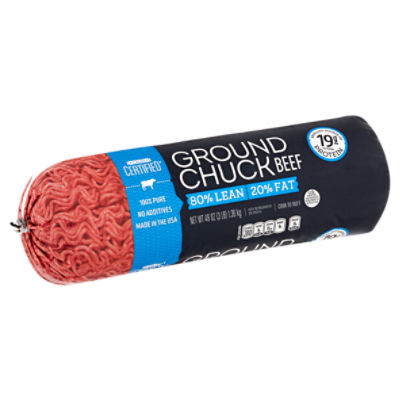 Excel 81% Ground Beef Round Chub, 1 pound