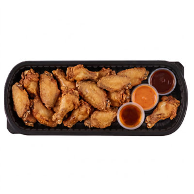 Store Prepared Hot Honey, BBQ & Buffalo Ultimate Bone-in Chicken Wings - Sold Cold