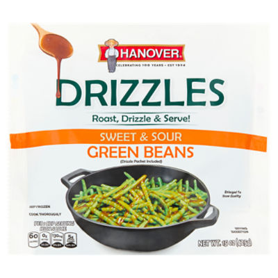 Hanover Drizzles Sweet & Sour Green Beans, 15 oz