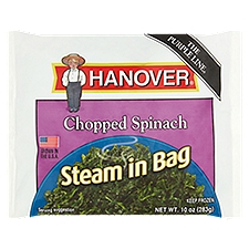 Hanover Steam-In-Bag Chopped Spinach, 10 oz, 10 Ounce