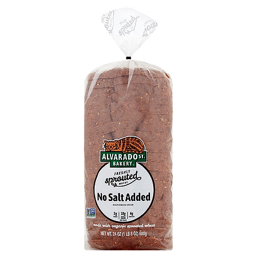 Alvarado St. Bakery No Salt Added Freshly Sprouted Wheat Multigrain Bread, 24 oz