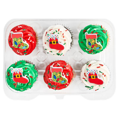 6 Pack Holiday Cupcakes