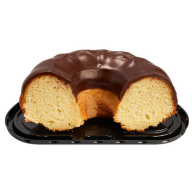Chocolate Iced Yellow Half Bundt Cake