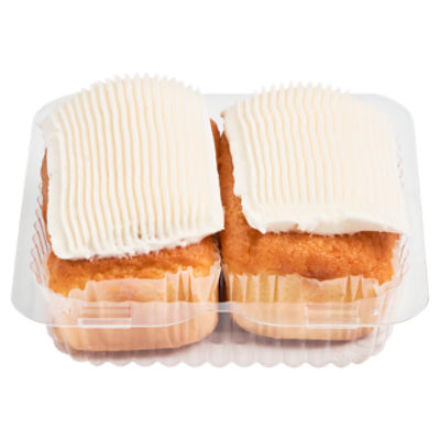Mini Yellow Cake with Vanilla Icing, 2 Pack