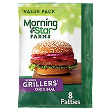 MorningStar Farms Grillers Original Veggie Burgers, 18 oz, 8 Count, 18 Ounce