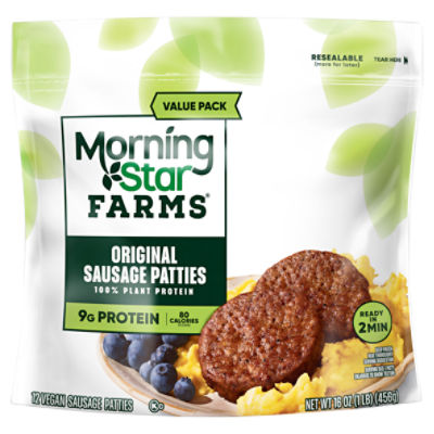 MorningStar Farms Veggie Breakfast Original Sausage Patties Value Pack