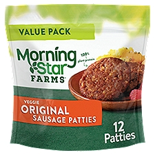 MorningStar Farms Veggie Breakfast Original Meatless Sausage Patties, 16 oz, 12 Count, 16 Ounce