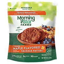 MorningStar Farms Veggie Breakfast Maple Flavored Meatless Sausage Patties, 8 oz, 6 Count