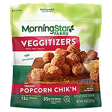 MorningStar Farms Veggitizers Bite-Size Veggie Popcorn Chick'n, 8 oz