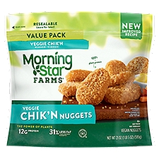 MorningStar Farms Original Meatless Chicken Nuggets, 21 oz, 21 Ounce