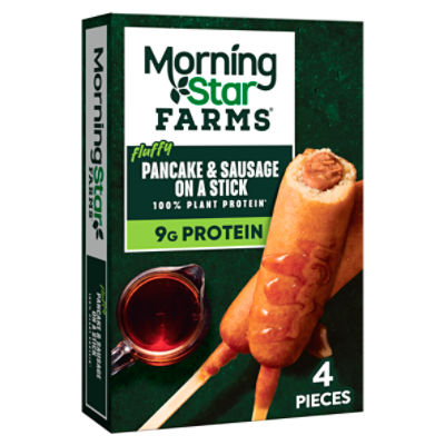 MorningStar Farms Incogmeato Original Pancake and Sausage on a Stick, Vegan Plant Based Protein