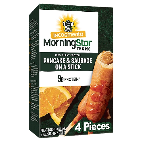 MorningStar Farms Incogmeato Original Pancake and Meatless Sausage Stick, 9.7 oz, 4 Count