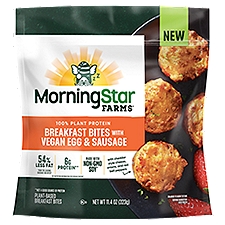 MorningStar Farms Vegan Egg and Sausage Meatless Breakfast Bites, 11.4 oz, 11.4 Ounce
