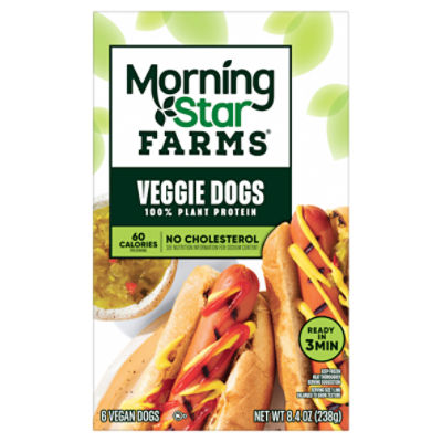MorningStar Farms Original Meatless Hot Dogs, 8.4 oz, 6 Count