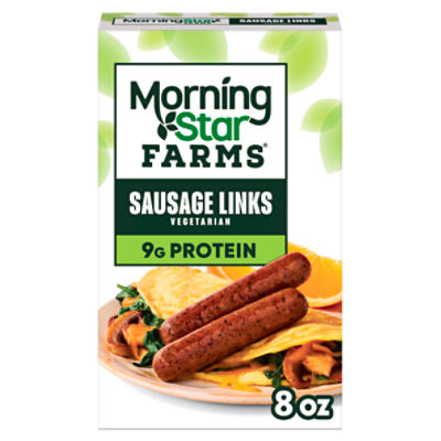 MorningStar Farms Veggie Breakfast Original Sausage Links, Vegetarian, 8 oz Box Fairway