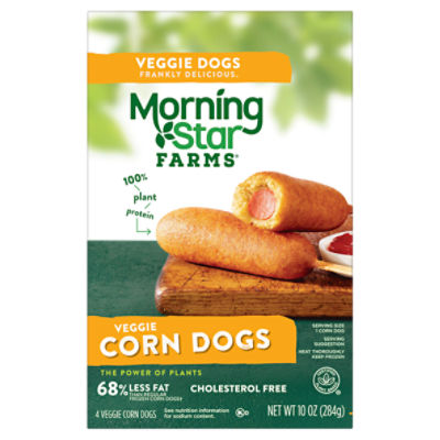 MorningStar Farms Original Meatless Corn Dogs, 10 oz, 4 Count