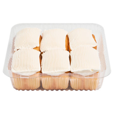 Mini Yellow Cake with Vanilla Icing, 6 Pack